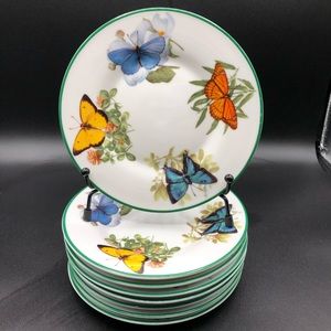 NEW 4 of 8 American Butterflies National Wildlife Federation Dessert plates 6”
